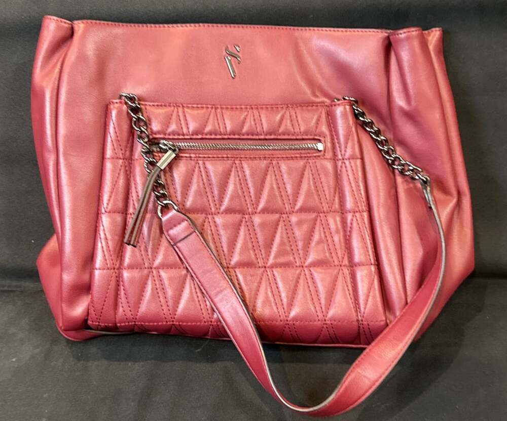 Simply Vera Vera Wang Burgundy Quilted Handbag Purse